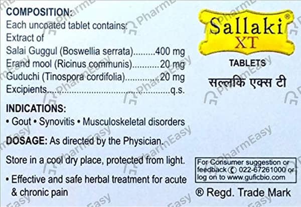 Sallaki Xt Strip Of 10 Tablets
