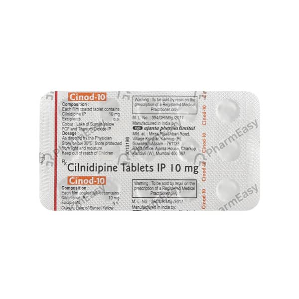 Cinod 10mg Strip Of 15 Tablets