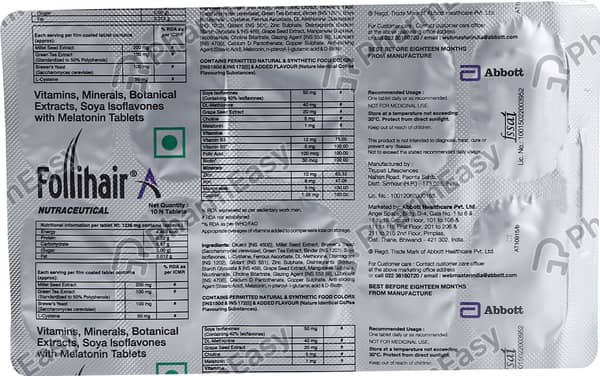 Follihair A Strip Of 10 Tablets