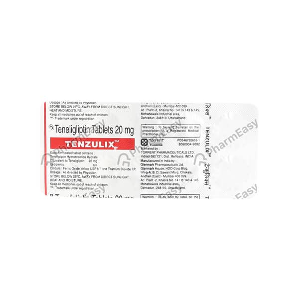 Tenzulix 20Mg Strip Of 10 Tablets