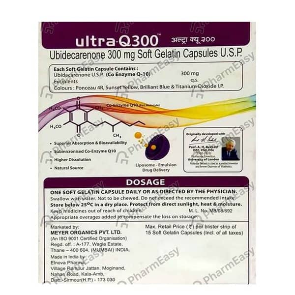 Ultra Q 300mg Strip Of 10 Capsules
