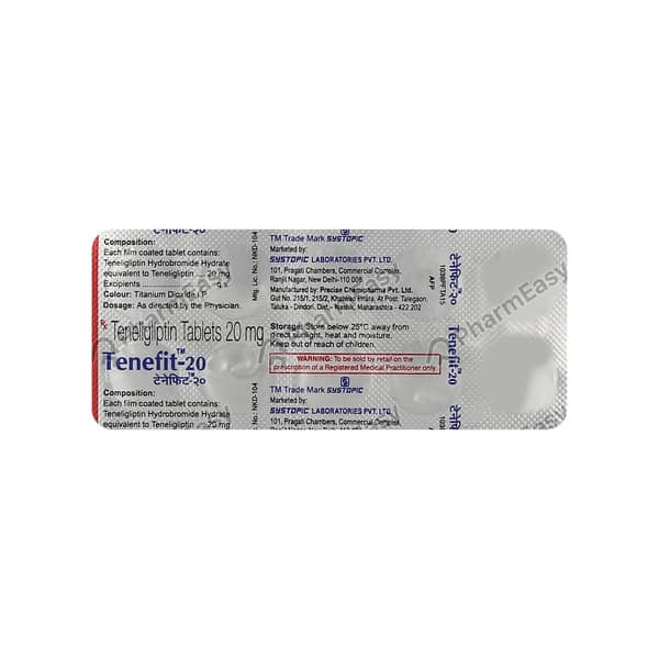 Tenefit 20 Strip Of 10 Tablets
