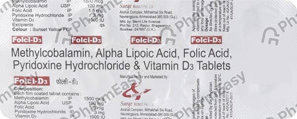 Folci D3 Strip Of 10 Tablets