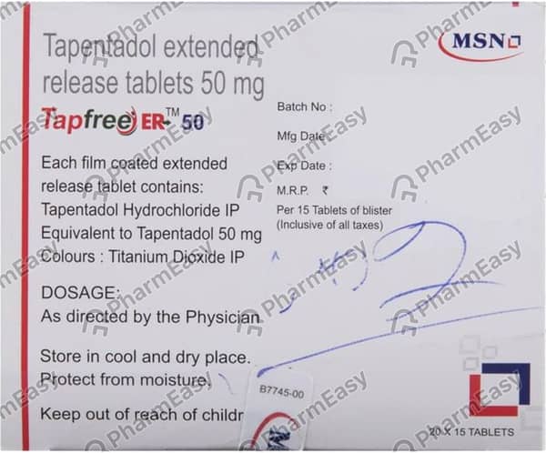 Tapfree Er 50mg Strip Of 10 Tablets