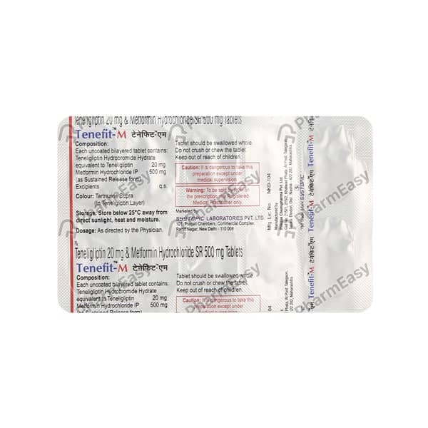 Tenefit M 20/500Mg Strip Of 10 Tablets