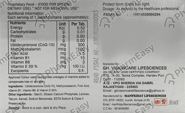 Vitacover 5g Strip Of 10 Tablets