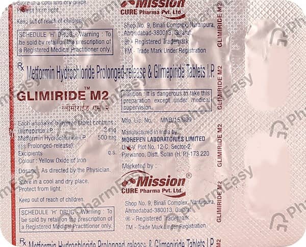 Glimiride M 2Mg Strip Of 10 Tablets