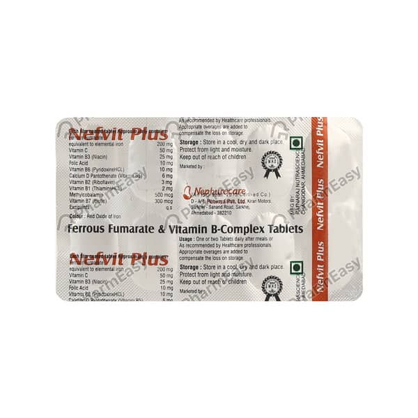 Nefvit Plus Strip Of 10 Tablets