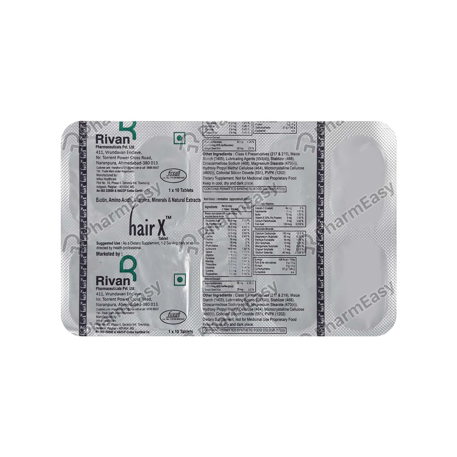 Hair X Tablet (10) Uses, Side Effects, Dosage, Composition & Price