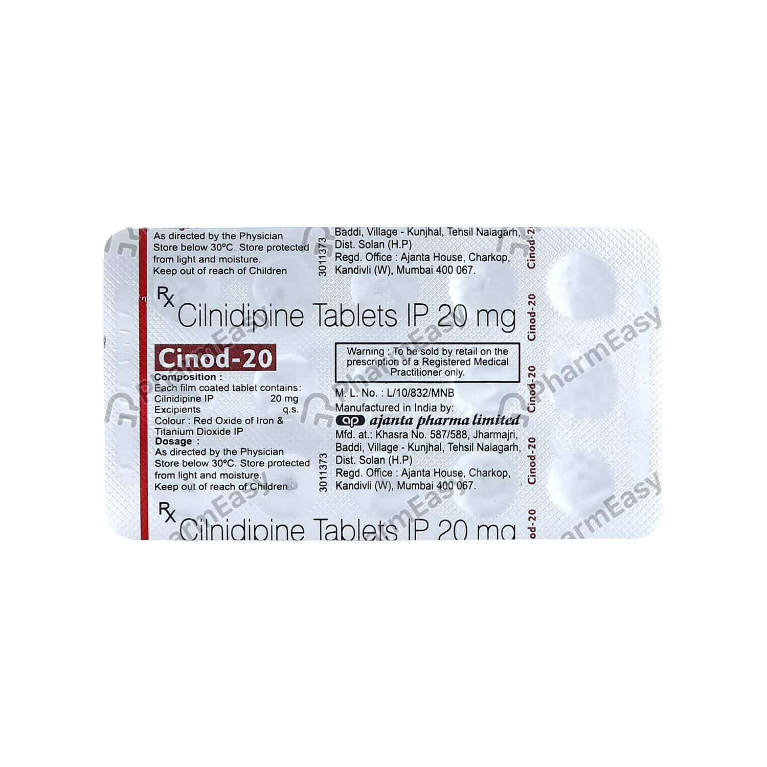 Cinod 20mg Tab 15'S - Uses, Side Effects, Dosage, Composition & Price ...