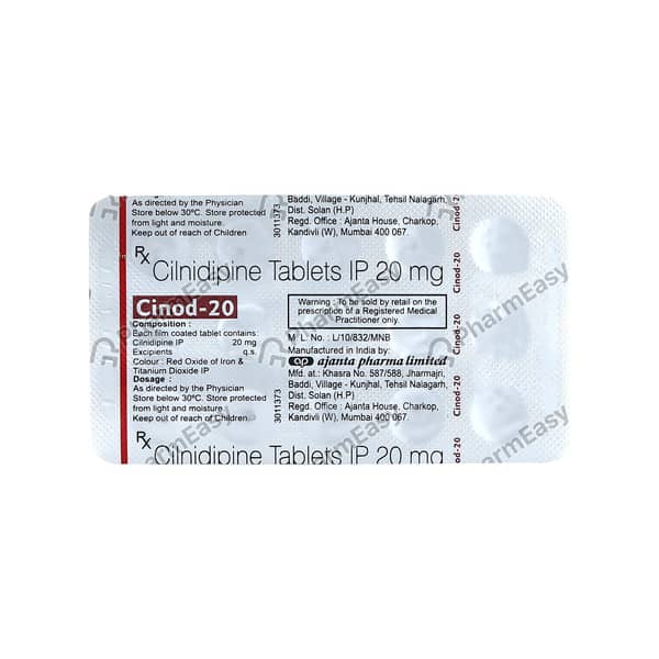 Cinod 20Mg Strip Of 15 Tablets