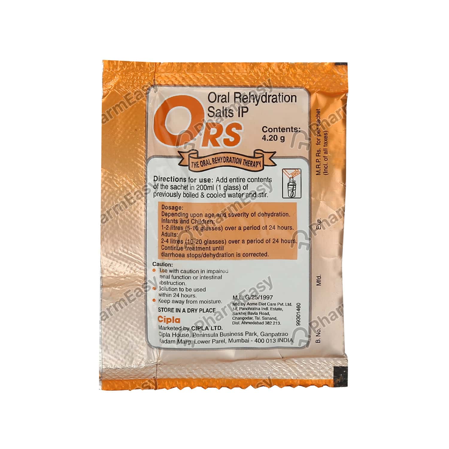 Buy Ors Orange Sachet 4.20gm Online at Flat 15 OFF PharmEasy