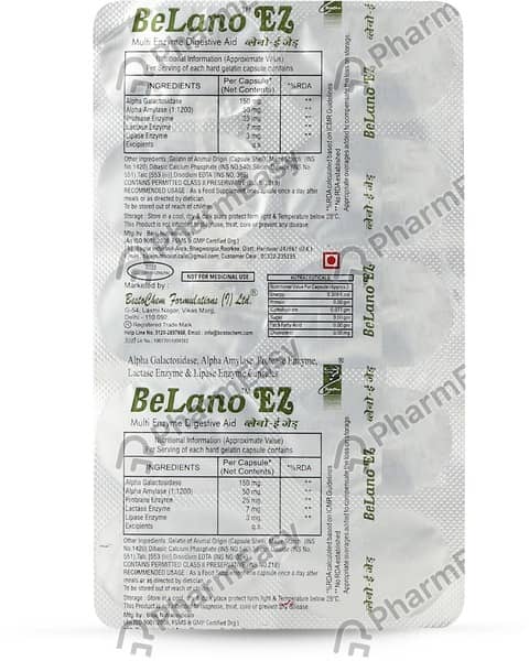 Belano Ez Strip Of 10 Capsules