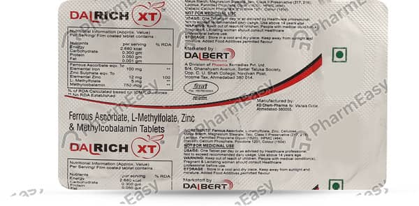 Dalrich Xt Strip Of 10 Tablets
