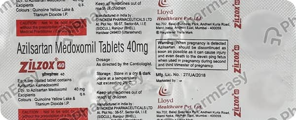 Zilzox 40mg Strip Of 10 Tablets