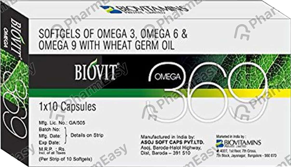 Buy Biovit Omega 369 Strip Of 10 Capsules Online at Flat 15 OFF