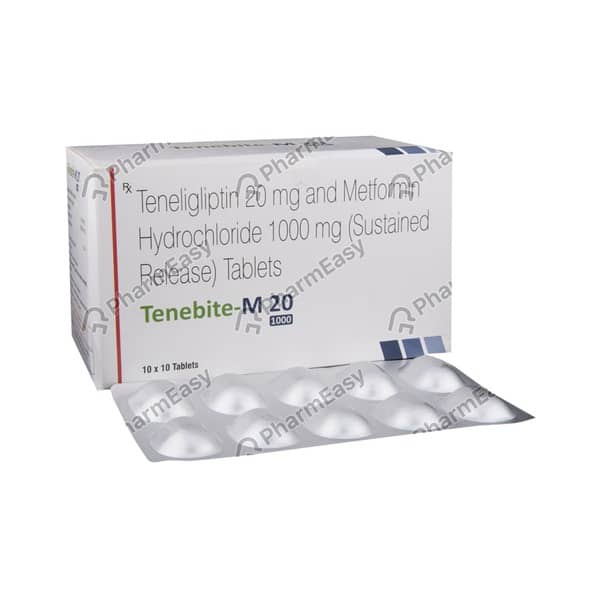 Tenebite M 20/1000mg Strip Of 10 Tablets