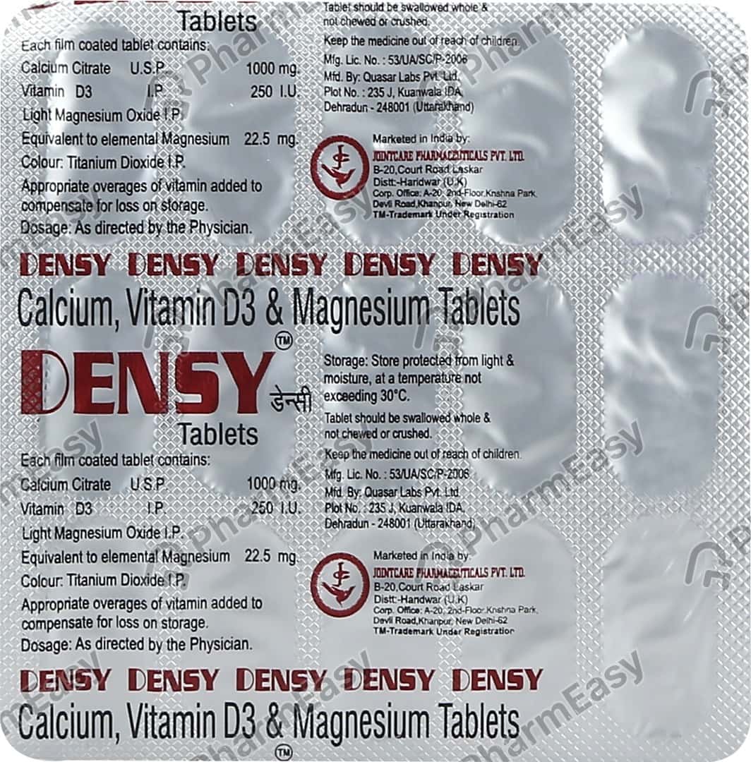 Buy Densy Strip Of 15 Tablets Online at Flat 15% OFF | PharmEasy