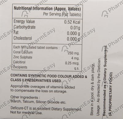 Deficure Ct Strip Of 10 Tablets