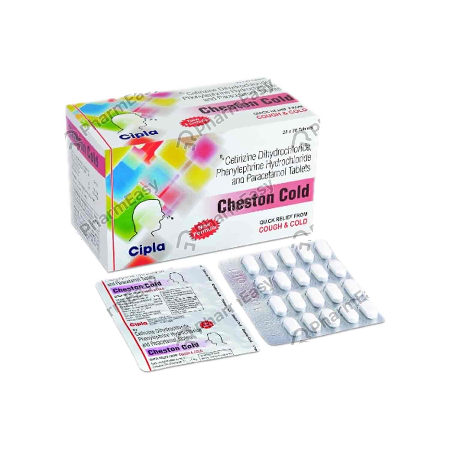 Buy Cheston Cold New Formula Tablet 20'S Online at flat 15 off PharmEasy