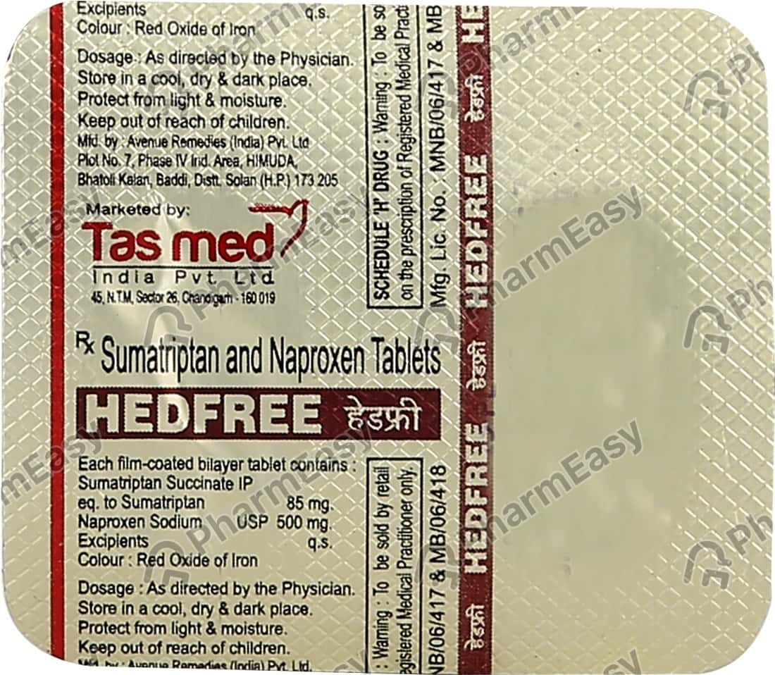 Hedfree Strip Of 2 Tablets