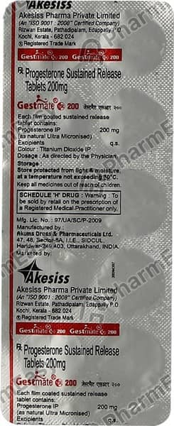 Gestmate Sr 200 Strip Of 10 Tablets