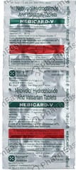 NEBICARD V STRIP OF 10 TABLETS