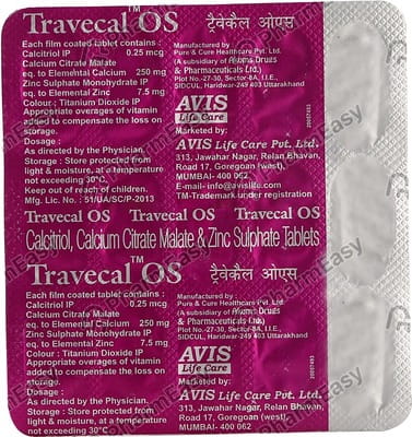 Travecal Os Strip Of 15 Tablets