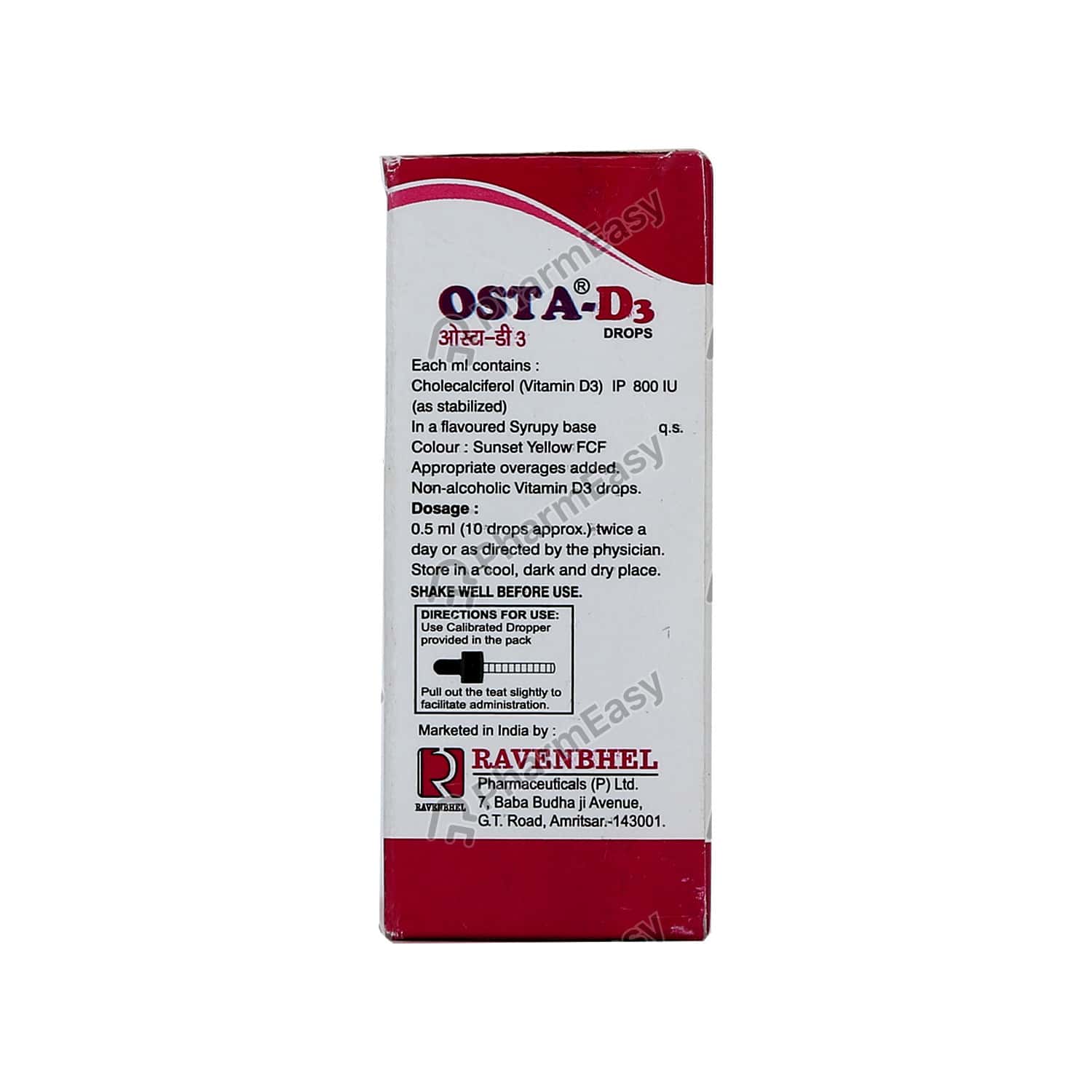 Osta D3 800 IU Oral Drop (30) Uses, Side Effects, Dosage, Composition