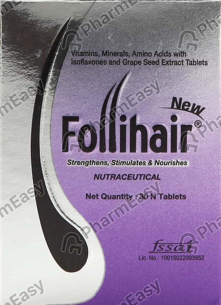 Follihair Abbott New Biotin With Vitamins Bottle Of 30 Tablets