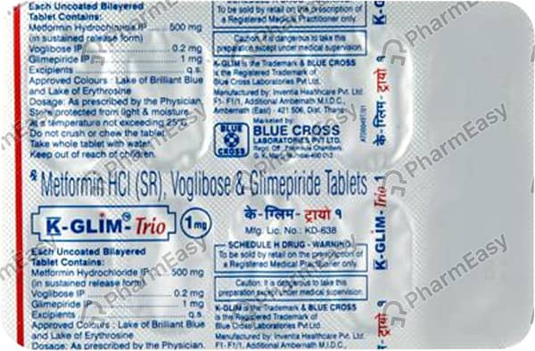 K Glim Trio 1 Strip Of 10 Tablets