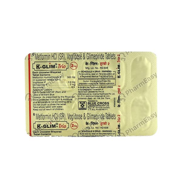 K Glim Trio 2 Strip Of 10 Tablets