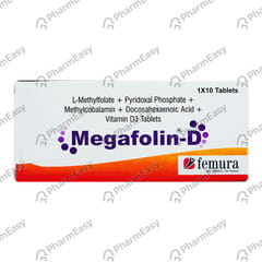 MEGAFOLIN D STRIP OF 10 TABLETS