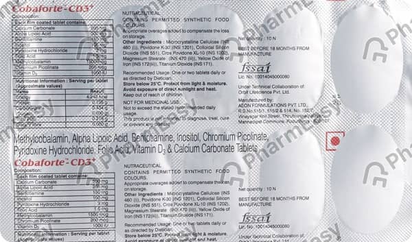Cobaforte Cd3 Plus Strip Of 10 Tablets