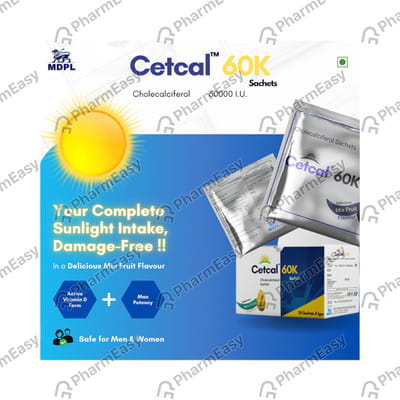 Cetcal 60k Sachet Mix Fruit Flavour 1gm