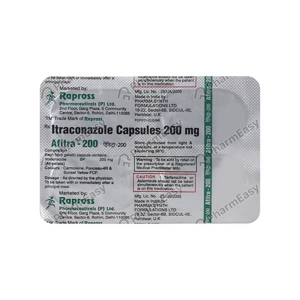 Afitra 200 Strip Of 4 Capsules