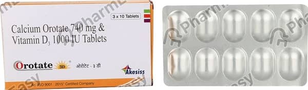 Orotate 3d Strip Of 10 Tablets