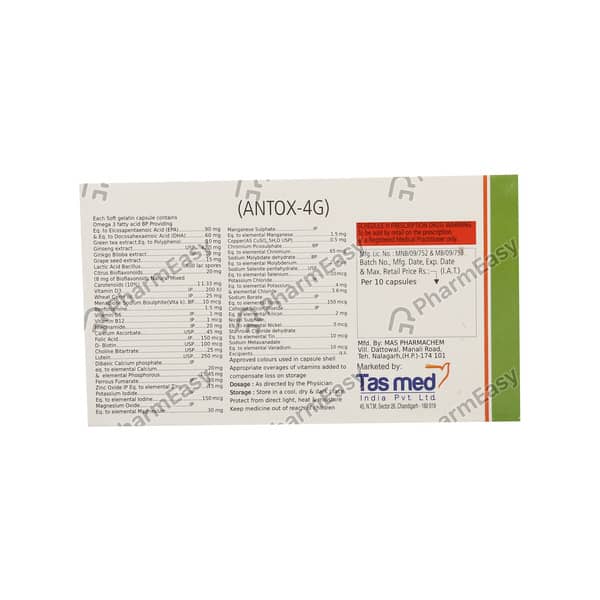 Antox 4g Strip Of 10 Capsules