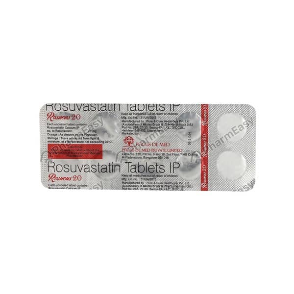 Rosucus 20mg Strip Of 10 Tablets