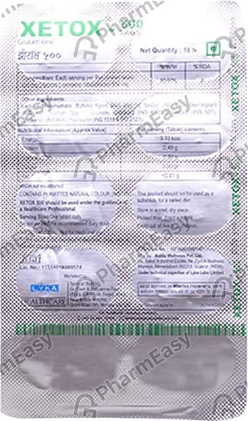 Xetox 500mg Strip Of 10 Tablets