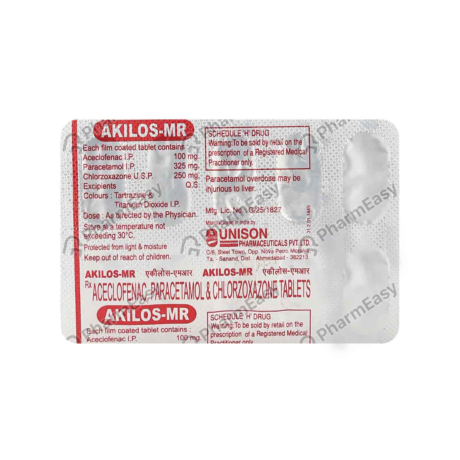 Buy Akilos Mr Strip Of 10 Tablets Online at Flat 18% OFF* | PharmEasy
