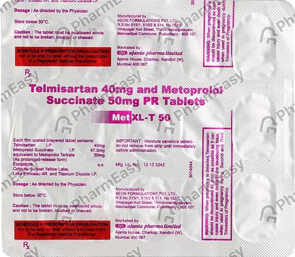Met Xl T 50 Strip Of 15 Tablets