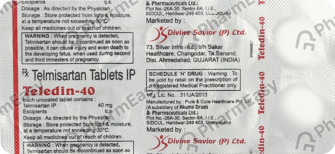 Teledin 40 Strip Of 10 Tablets