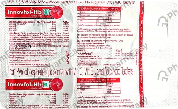 Innovfol Hb Strip Of 10 Tablets