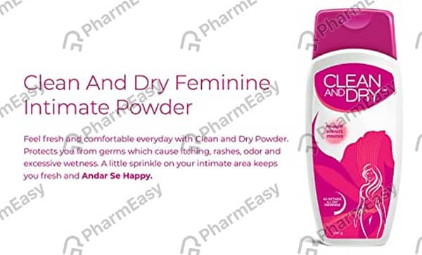 Clean And Dry Daily Intimate Bottle Of 100Gm Vaginal Powder