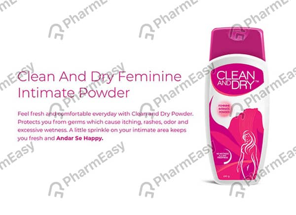 Clean And Dry Daily Intimate Bottle Of 100Gm Vaginal Powder