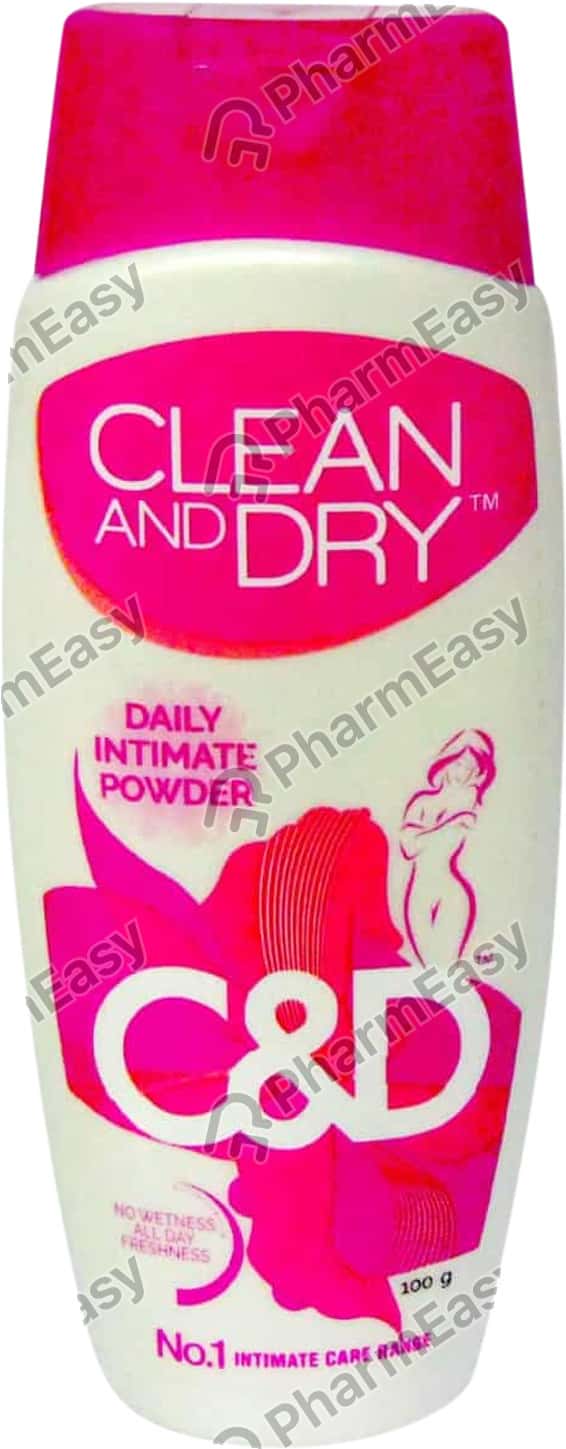 Buy CLEAN AND DRY DAILY INTIMATE BOTTLE OF 100GM VAGINAL POWDER Online
