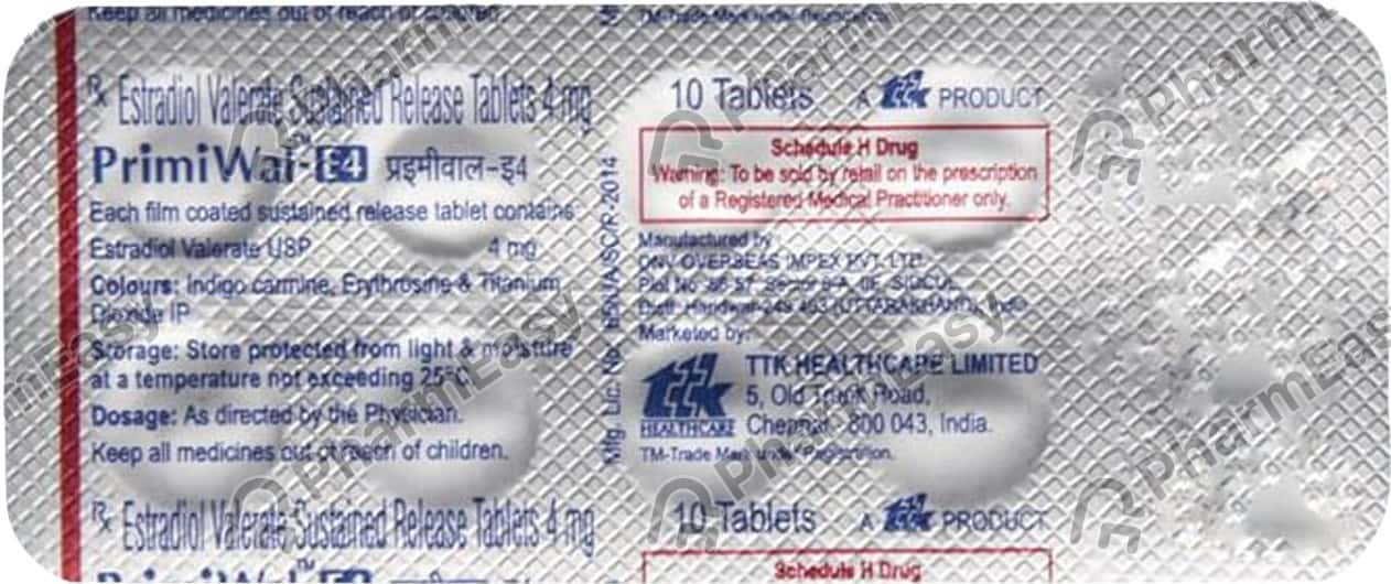Primiwal E 4 MG Tablet (10): Uses, Side Effects, Price & Dosage | PharmEasy