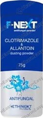 F NEXT BOTTLE OF 75GM DUSTING POWDER