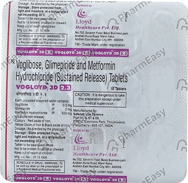 Vogloyd 3D 2.3Mg Strip Of 15 Tablets